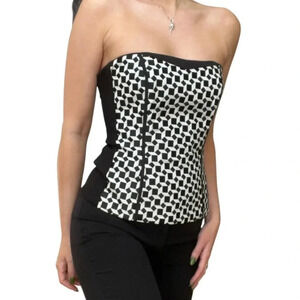 NWT White House Black Market Geometric Bustier Corset Top Size 4